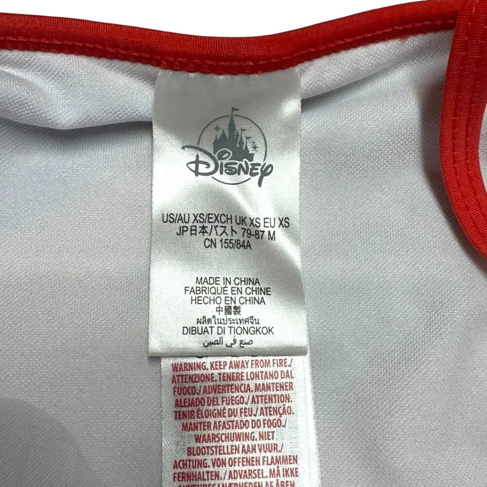 Disney Minnie Mouse Tropical One Piece Swimsuit Ruffle Red Blue Pink Yellow XS